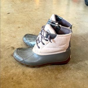 Speedy ankle boots women’s size 8. Grey and sparkles, good condition